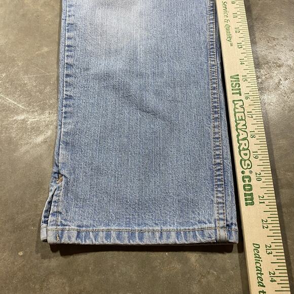 Levi Strauss Signature Stretch Jeans Light Wash 35x23 Cropped Y2K - Picture 12 of 13